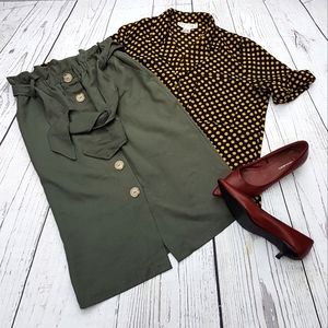 Entro button down skirt